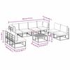vidaXL Garten-Sofa-Set mit Kissen 9 pcs Schwarz Aluminium