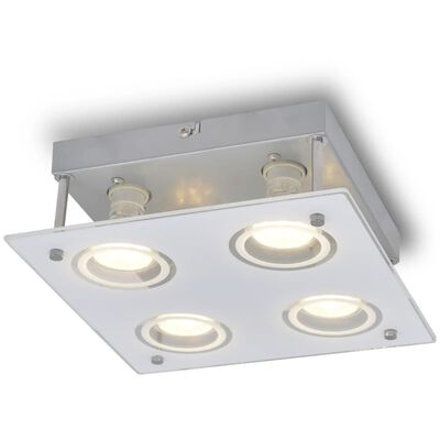 Quadratische LED Deckenlampe mit 4 Leuchtmitteln