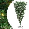 vidaXL Umgedrehter Kunst Weihnachtsbaum mit Kugelset Gr&uuml;n 210 cm PVC