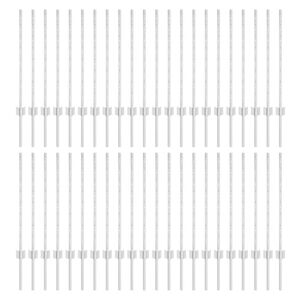 vidaXL Zaunpfosten 44 pcs Silber 120 cm Stahl