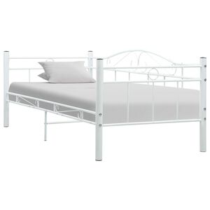 vidaXL Tagesbett-Rahmen Wei&szlig; Metall 90&times;200 cm
