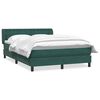 vidaXL Boxspringbett mit Matratze Dunkelgr&uuml;n 140x220 cm Samt