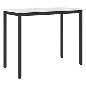 vidaXL Tisch Wei&szlig; 100 x 50 x 77 cm Ingenieure Holz und Stahl