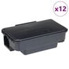 vidaXL Mausefallen 12 Stk. Schwarz 22x12,5x7,5 cm