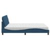 vidaXL Bett mit Matratze Blau 160x200 cm Stoff