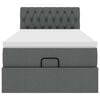 vidaXL Ottoman-Bett mit Matratze Dunkelgrau 80x200 cm Stoff
