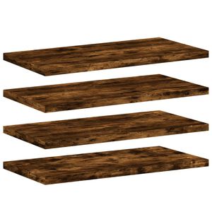 vidaXL Wandregale 4 Stk. R&auml;uchereiche 40x20x1,5 cm Holzwerkstoff