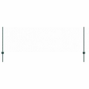 vidaXL Sechseckzaun mit Pfosten 10 x 0,8 m PVC-beschichteter Stahl