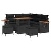 vidaXL Gartensofa-set 8 pcs Schwarz Poly-Rattan