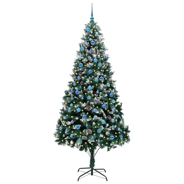 vidaXL Künstlicher Weihnachtsbaum mit 300 LEDs mit Ständer Grün 240 cm