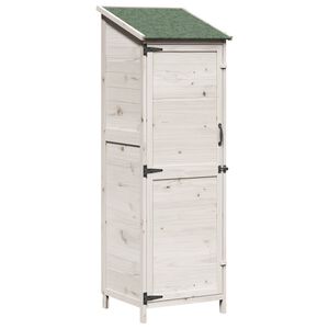 vidaXL Garten Shed Wei&szlig; 59,5 x 56 x 176,5 cm Holzwerkstoff
