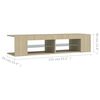 vidaXL TV-Schrank mit LED-Leuchten Sonoma-Eiche 135x39x30 cm
