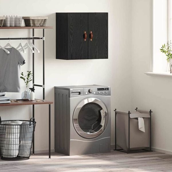 vidaXL Wandschrank Schwarz Eichen-Optik 60 x 31 x 60 cm Holzwerkstoff