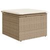 vidaXL 8-tlg. Garten-Sofagarnitur mit Kissen Beige Poly Rattan Akazie
