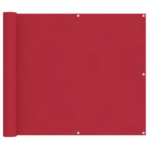 vidaXL Balkonsichtschutz 100 x 500 cm Oxford-Stoff Rechteckig Rot