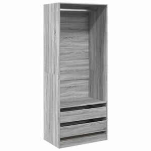 vidaXL Kleiderschrank Grau Sonoma 80x50x200 cm Holzwerkstoff