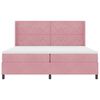 vidaXL Boxspringbett mit Matratze mit Kopfteil Rosa 200 x 200 cm Samt