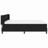 vidaXL Boxspringbett mit Matratze Schwarz 200 x 180 cm Polyester