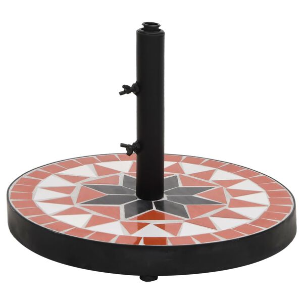 vidaXL Sonnenschirmständer Terrakotta und Weiß Rund 12 kg