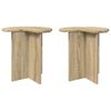vidaXL Beistelltisch 2 pcs Sonoma-Eiche &Oslash; 39 x 38 cm Holzwerkstoff
