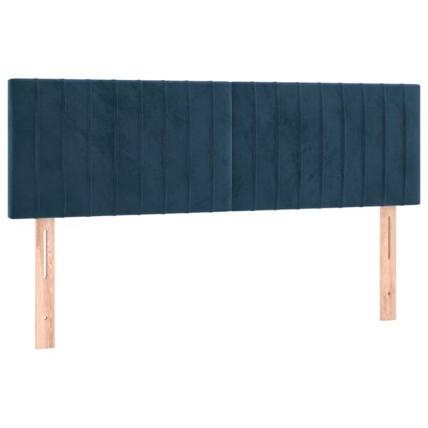 vidaXL Kopfteile 2 Stk. Dunkelblau 72x5x78/88 cm Samt