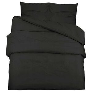 vidaXL Bettw&auml;sche-Set Schwarz 200x200 cm Baumwolle
