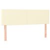 vidaXL Boxspringbett mit Matratze Creme 140x190 cm Kunstleder