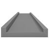 vidaXL Wandregale 4 Stk. Grau 115x9x3 cm