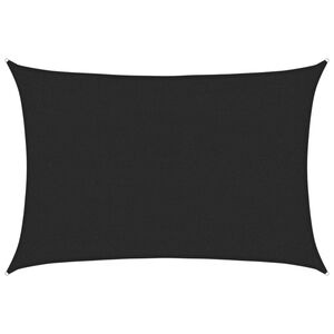 vidaXL Sonnensegel 160 g/m&sup2; Schwarz 2x2,5 m HDPE