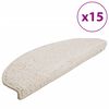 vidaXL Stufenmatten 15 Stk. 65x21x4 cm Wei&szlig; Halbrund Gro&szlig;