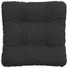 vidaXL Sitzkissen 4 pcs Schwarz 45 x 45 cm Mikrofaserstoff