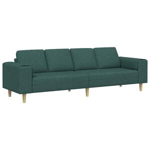 vidaXL Wohnzimmer Couch Dunkelgr&uuml;n 250 x 77 x 76 cm Polyester