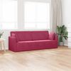 vidaXL Boden-Sofa-Bett 200cm Weinrot Samt
