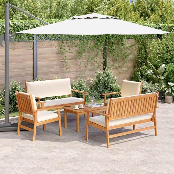 vidaXL Gartensofa-set 5 pcs Braun Massivholz Akazie