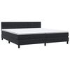 vidaXL Boxspringbett mit Matratze Schwarz 180x210 cm Samt