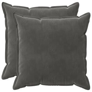vidaXL Kissen mit Kissen HOUTEN 2 Stk. Dunkelgrau Samt