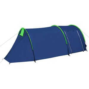 vidaXL Campingzelt 4 Personen Marineblau/Gr&uuml;n