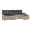 vidaXL Gartensofa-set 5 stk. Poly Rattan