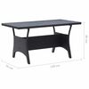 vidaXL Gartenm&ouml;bel-Sets Schwarz Poly-Rattan