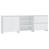 vidaXL 3-tlg. Sideboard Wei&szlig; Holzwerkstoff