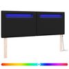 vidaXL LED Kopfteil Schwarz 144 cm Kunstleder