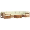 vidaXL Outdoor-Sofagarnitur 8 Stk. Natur und Creme