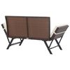 vidaXL Gartenbank mit Kissen Braun 176 cm Poly Rattan