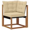 vidaXL Outdoor-Sofagarnitur mit Kissen 7 pcs Natur und Beige