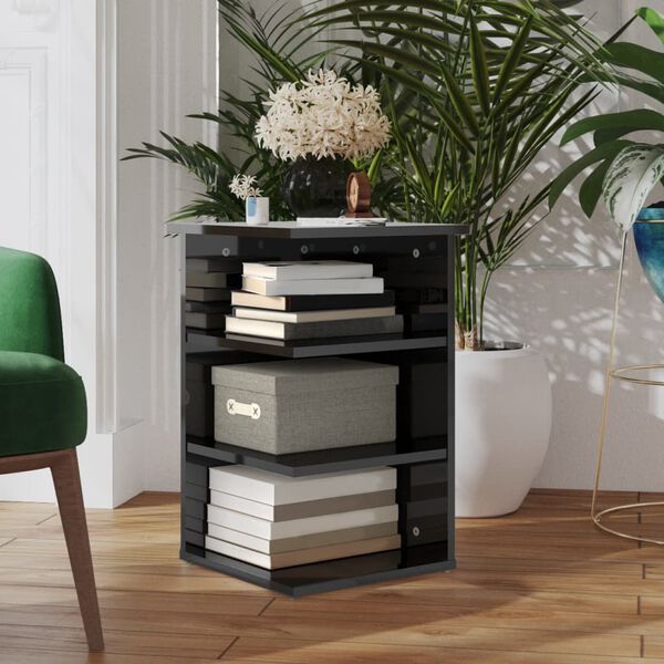 vidaXL Beistellregal Hochglanz-Grau 35x35x55 cm Holzwerkstoff