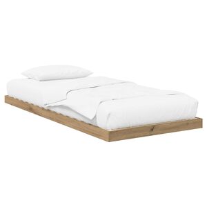 vidaXL Bodenbettrahmen Artisan-Eiche 75 x 190 cm Holzwerkstoff