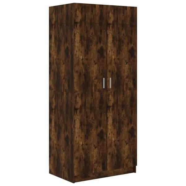 vidaXL Kleiderschrank R&auml;uchereiche 80x52x180 cm Holzwerkstoff