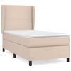 vidaXL Boxspringbett mit Matratze Cappuccino-Braun 90x190cm Kunstleder