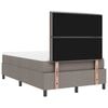 vidaXL Boxspringbett mit Matratze Taupe 120 x 200 cm Stoff