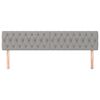 vidaXL Kopfteile Hellgrau 200x7x78/88 cm Stoff